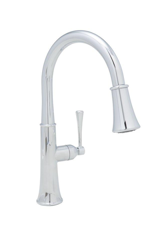 Mirabelle&reg; Polished Chrome Single Handle Pull Down Kitchen Faucet 