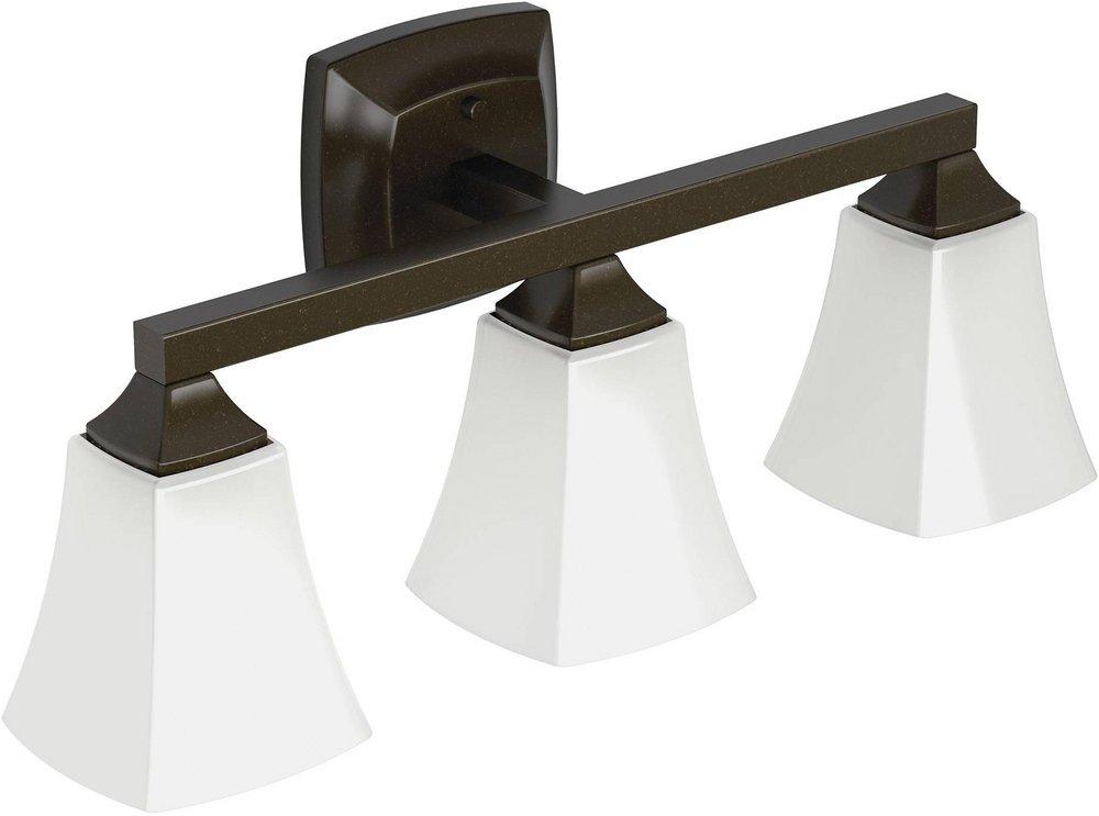 Moen Oil Rubbed Bronze 3-Globe Light Fixture 