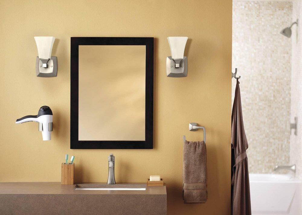 Moen Oil Rubbed Bronze 100W Wall Sconce Bath Light Fixture 
