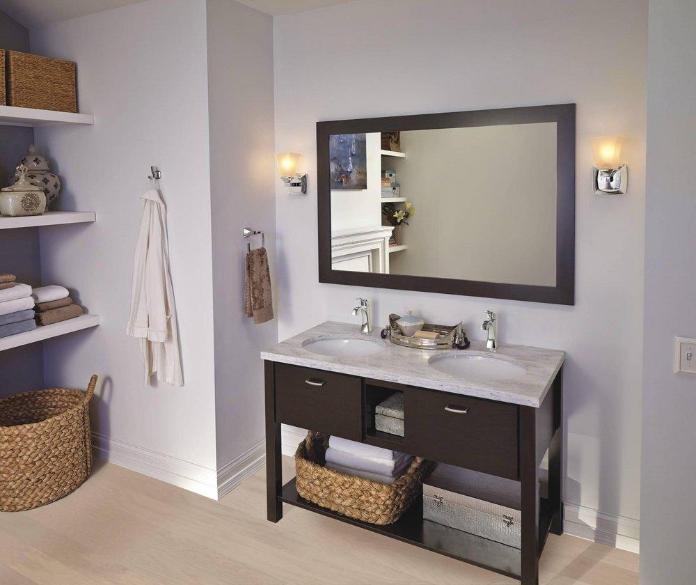 Moen Oil Rubbed Bronze 100W Wall Sconce Bath Light Fixture 