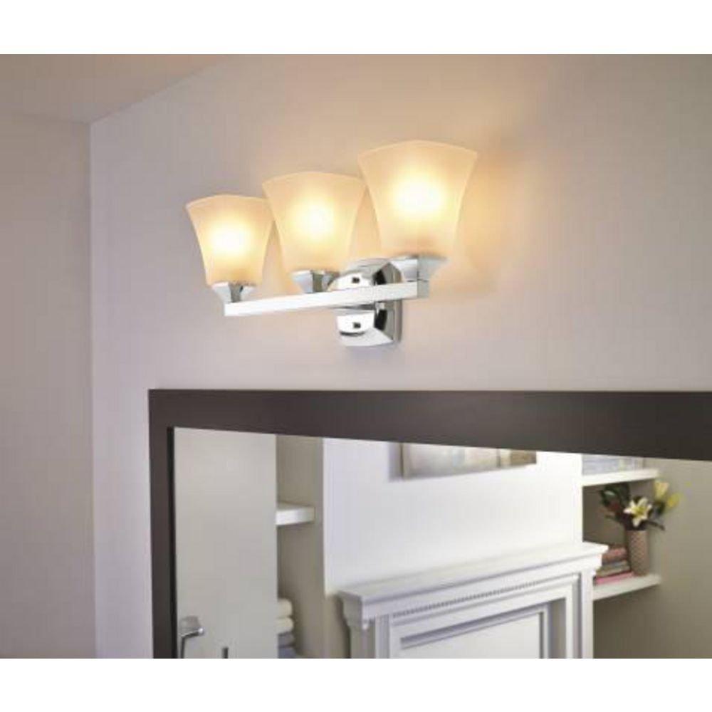 Moen Brushed Nickel 300W 3-Light Medium E-26 Vanity Fixture 