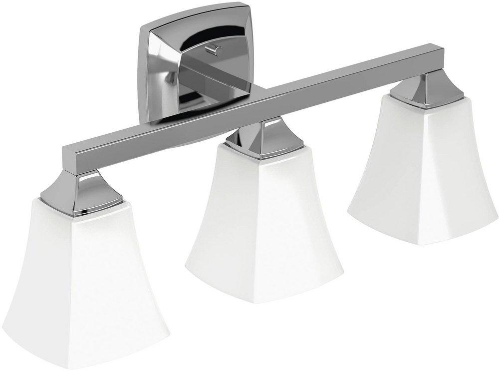 Moen Polished Chrome 3-Globe Light Fixture 