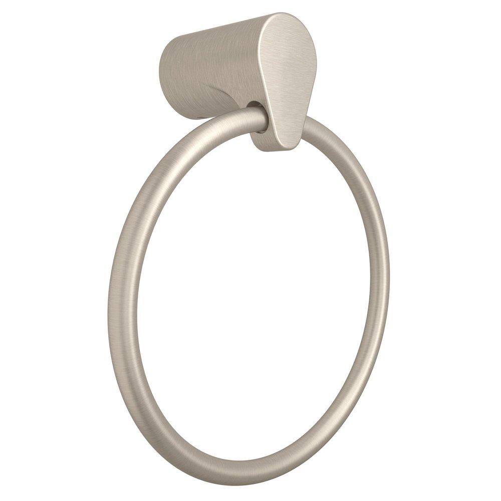 Cleveland Faucet Group Brushed Nickel Round Closed Towel Ring 