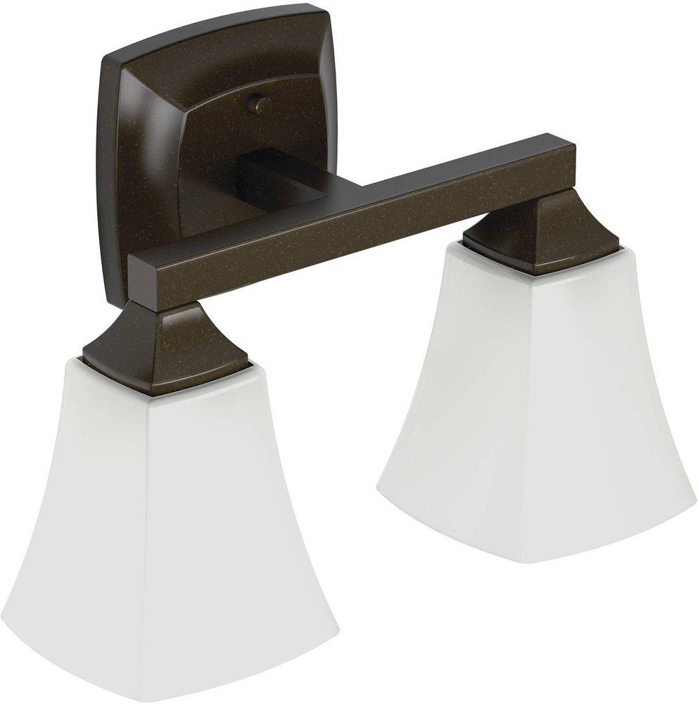 Moen Oil Rubbed Bronze 2-Globe Light Fixture 