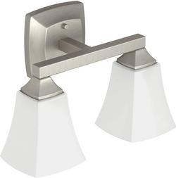 14" 2 Light Bathroom Vanity Light in Brushed Nickel