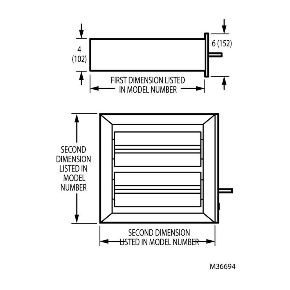 Honeywell Home Metallic Parallel Blade Zone Damper Extruded Aluminum 