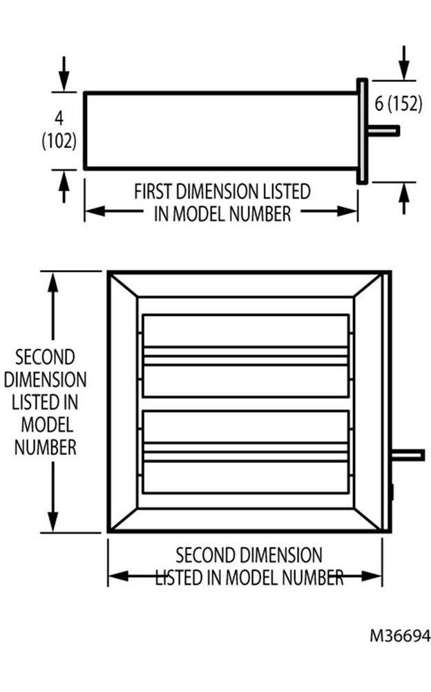 Honeywell Home Metallic Parallel Blade Zone Damper Extruded Aluminum 