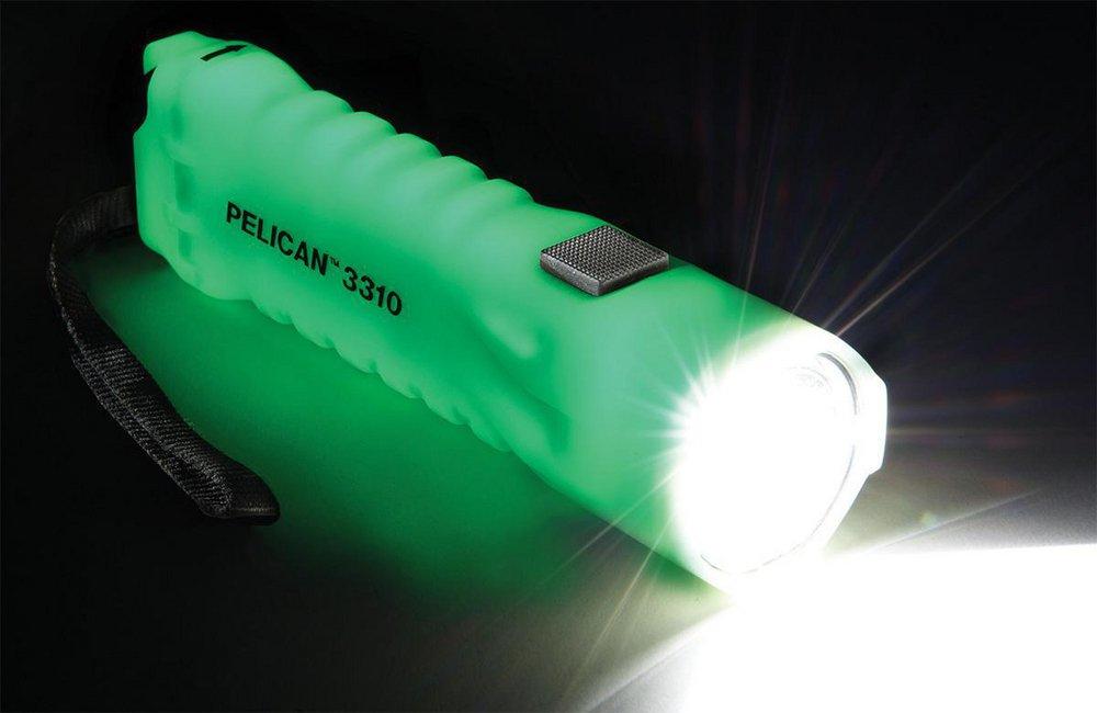 Pelican White 378 Lumen LED Waterproof Flashlight with Battery 