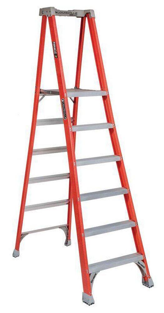Louisville Ladder Red Fiberglass Platform Step Ladder 