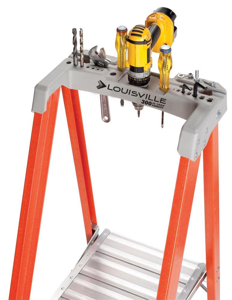 Louisville Ladder Orange Fiberglass 300 lb Platform Ladder 