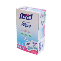 Hand Sanitizing Wipes Alcohol Formula (100 Individually-Wrapped Wipes Per Box)