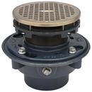Zurn Nickel No Hub Cast Iron Polished Nickel Bronze Floor Drain 