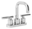 2.2 gpm 3-Hole Deck Mount Centerset Lavatory Faucet with Double Lever Handle and 4 in. Center Size in Polished Chrome