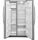 GE® Stainless Steel 35-3/4 in. 14.08 cu. ft. Counter Depth and Side-By-Side Refrigerator 