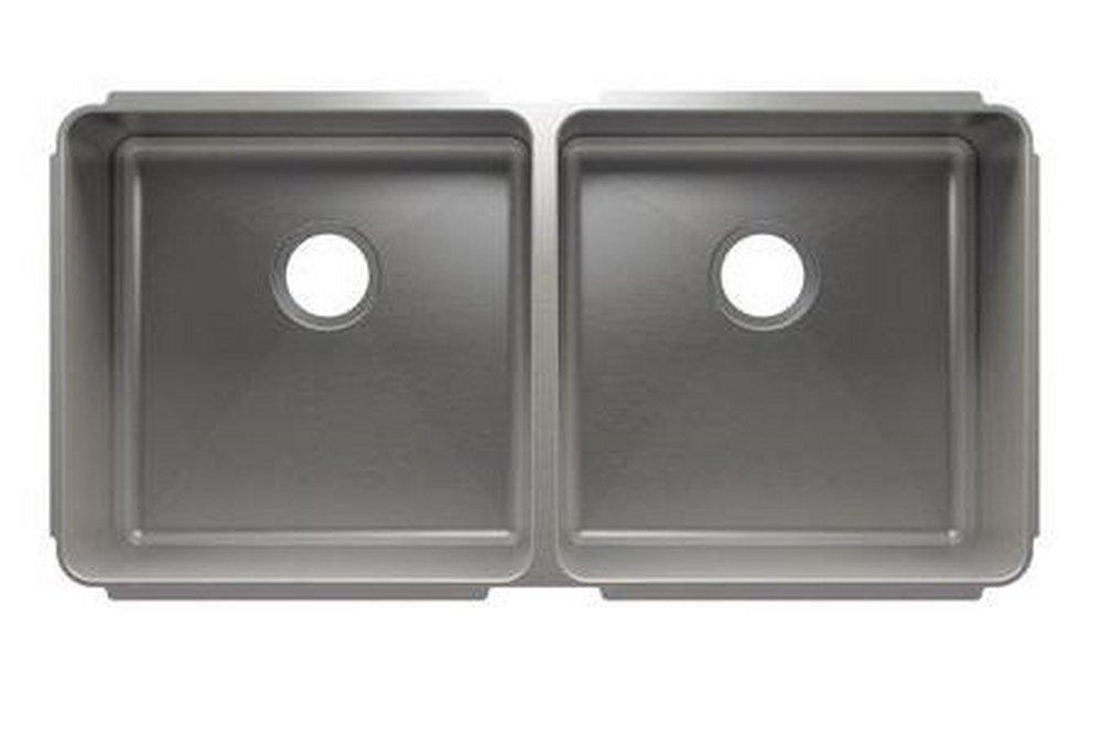 Julien Brushed Steel Double Bowl Kitchen Sink 