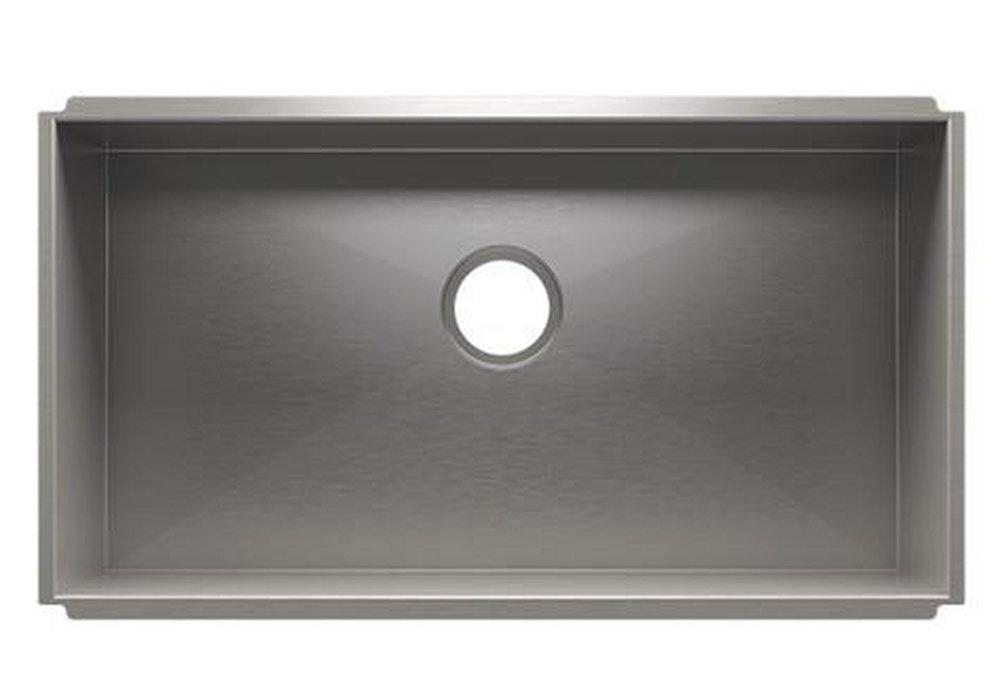 Julien Brushed Stainless Steel 31-1/2 x 17-1/2 in. 1 Hole Stainless Steel Single Bowl Undermount Kitchen Sink 