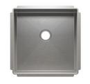 Julien Stainless Steel 1 Hole Single Bowl Undermount Square Kitchen Sink with Rear Drain 