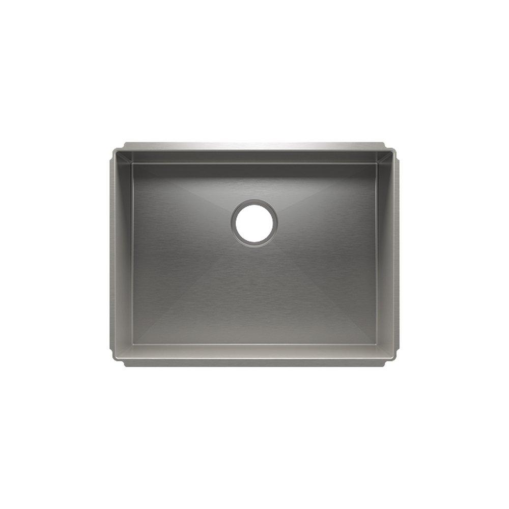 Julien Brushed Stainless Steel 25-1/2 x 19-1/2 in. 1 Hole Stainless Steel Single Bowl Undermount Kitchen Sink 