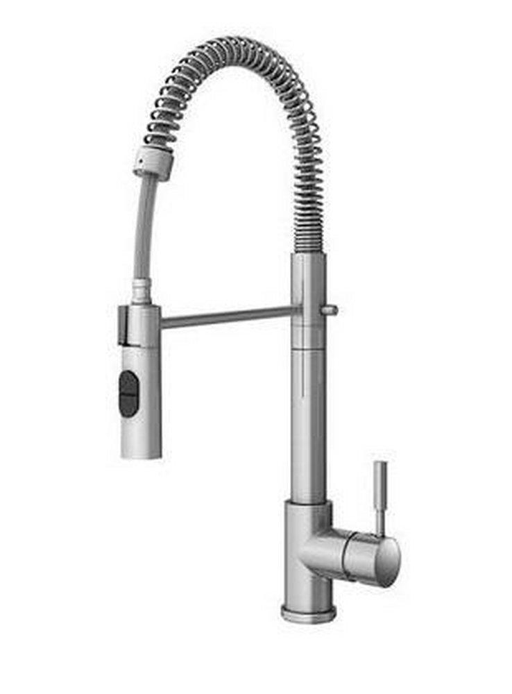 Julien Polished Chrome 1-Hole Flexible Kitchen Faucet with Single-Handle 
