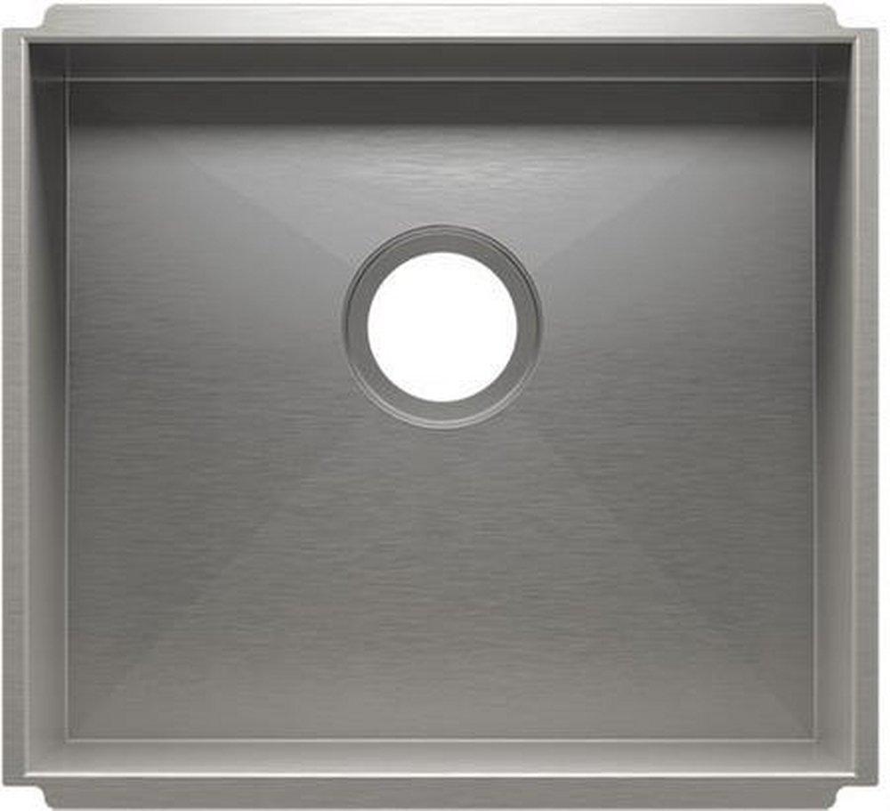 Julien Brushed Stainless Steel 19-1/2 x 17-1/2 in. 1 Hole Stainless Steel Single Bowl Undermount Kitchen Sink 