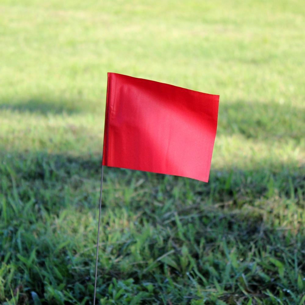 Presco Red Stake Flag 