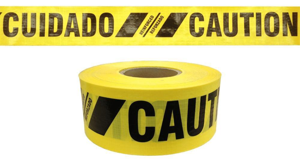 Presco Yellow 3 in. 4 Mil Danger Barrier Tape in Red 