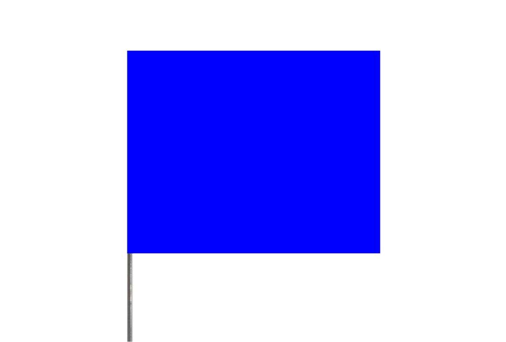 Presco Blue 21 x 4 x 5 in. Plastic and Wire Marking Flag (Pack of 100) 
