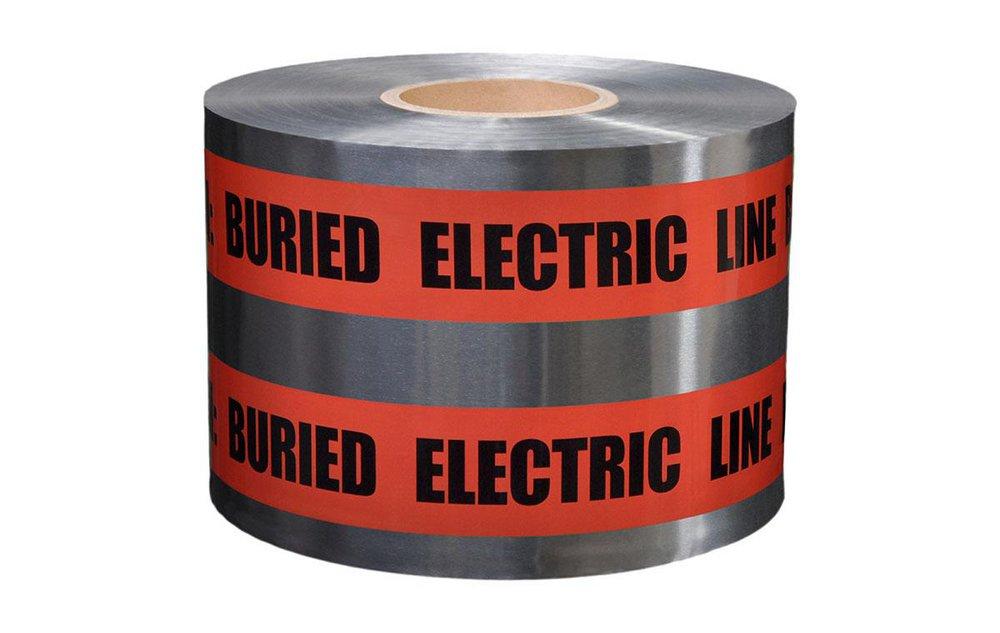 Presco Red 6 in. x 1000 ft. 5 Mil Underground Detectable Electric Tape in Red 