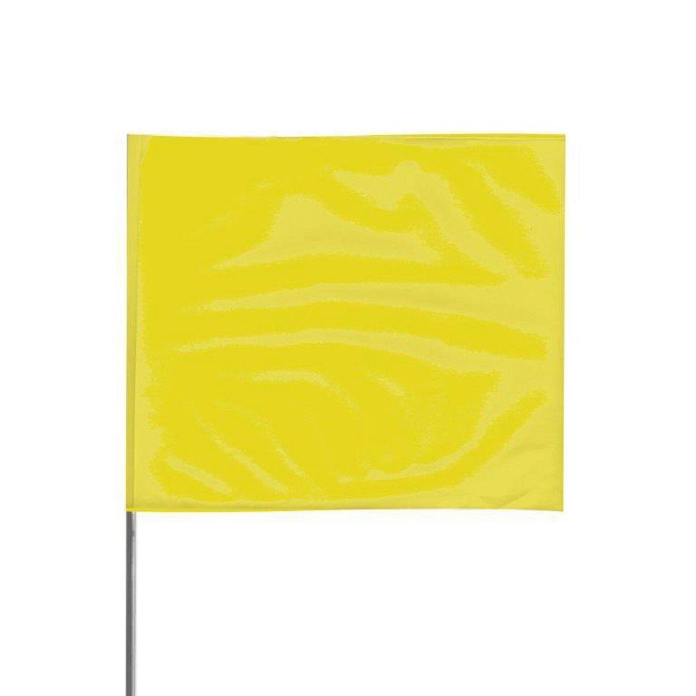 Presco Yellow 21 x 4 x 5 in. Warning Flag (Pack of 100) 