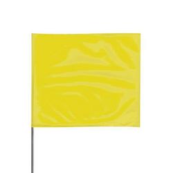 21 x 4 x 5 in. Warning Flag in Yellow (Pack of 100)