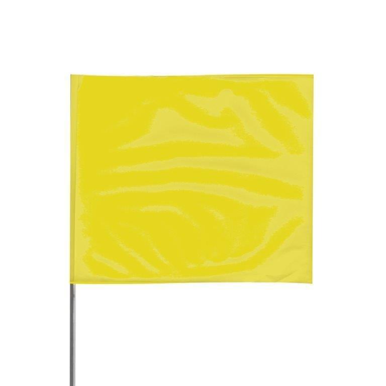 Presco Yellow 21 x 4 x 5 in. Warning Flag (Pack of 100) 