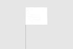21 x 4 x 5 in. Plastic and Wire Marking Flag in White (Pack of 100)