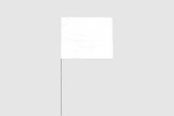 21 x 4 x 5 in. Plastic and Wire Marking Flag in White (Pack of 100)