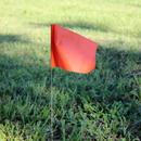 Presco Orange Glo 21 x 4 x 5 in. Plastic and Wire Marking Flag (Pack of 100) 