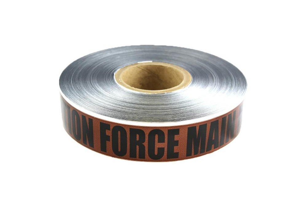 Presco Brown Force Main Detectable Underground Marking Tape 