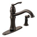 1-Hole Kitchen Faucet with Side Spray and Single Lever Handle in Oil Rubbed Bronze