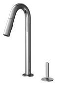 2-Hole Pull-Out Kitchen Faucet with Single Lever Handle in Polished Chrome