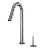 2-Hole Pull-Out Kitchen Faucet with Single Lever Handle in Brushed Nickel