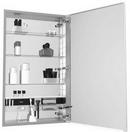Robern Satin Anodized Aluminum 39-3/8 in. Surface Mount and Recessed Mount Medicine Cabinet 
