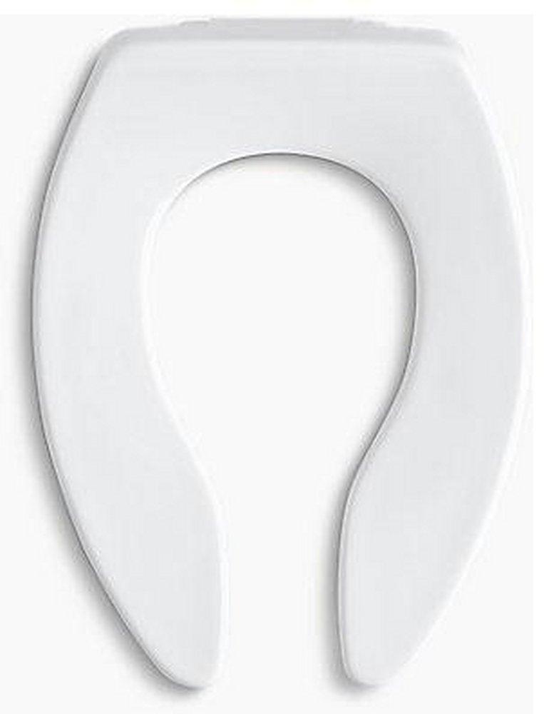 KOHLER White Elongated Open Front Toilet Seat 