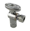 1/2 x 3/8 in. F1807 x Compression Oval Angle Supply Stop Valve in Chrome Plated