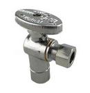 Boshart Industries Polished Chrome Solvent Weld x Compression Oval Angle Supply Stop Valve in Polished Chrome 