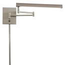 17 in. 1-Light LED Swing Arm Wall Sconce in Brushed Nickel