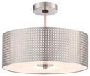 George Kovacs Brushed Nickel 75W 3-Light Semi-Flushmount Ceiling Fixture 