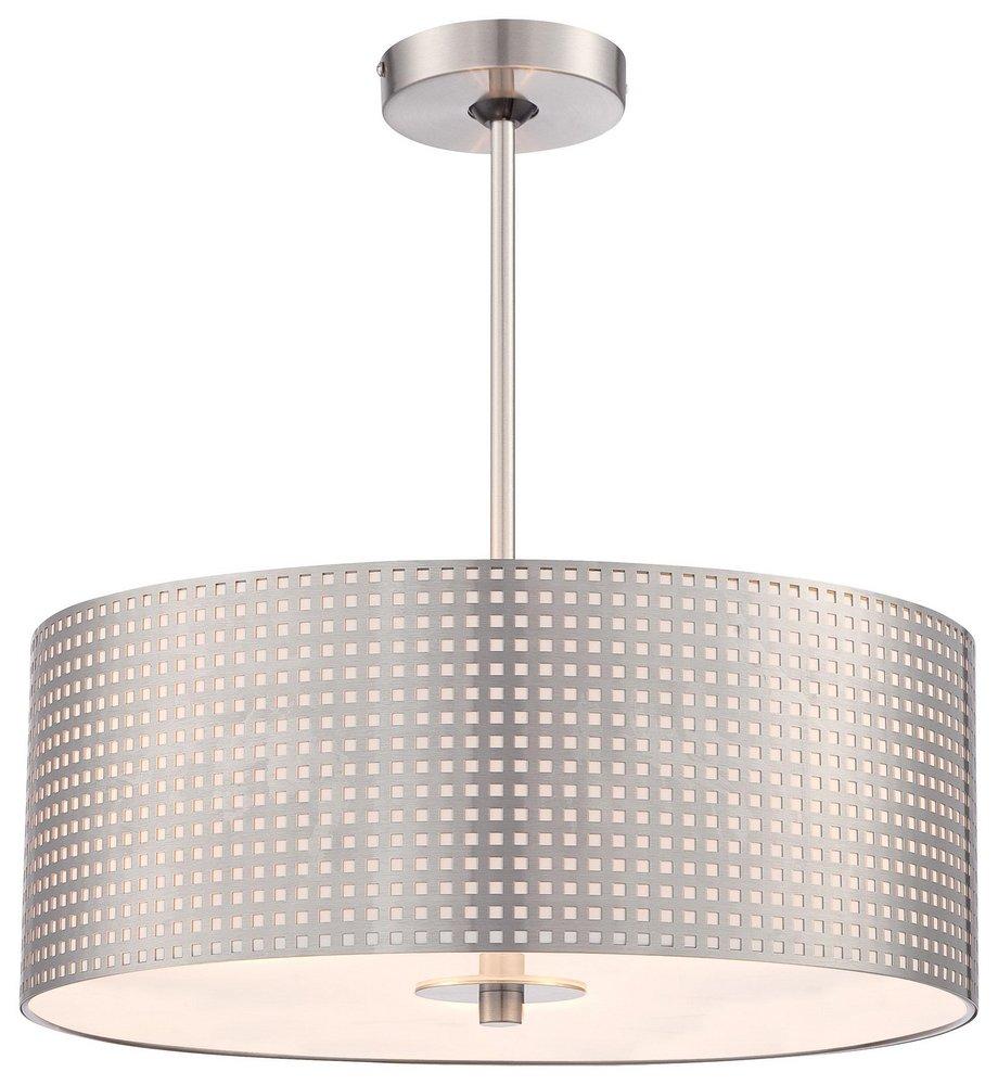 George Kovacs Brushed Nickel 3-Light Ceiling Mount Pendant 