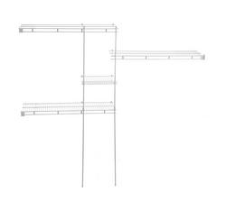 96 in. Closet Organizer in White