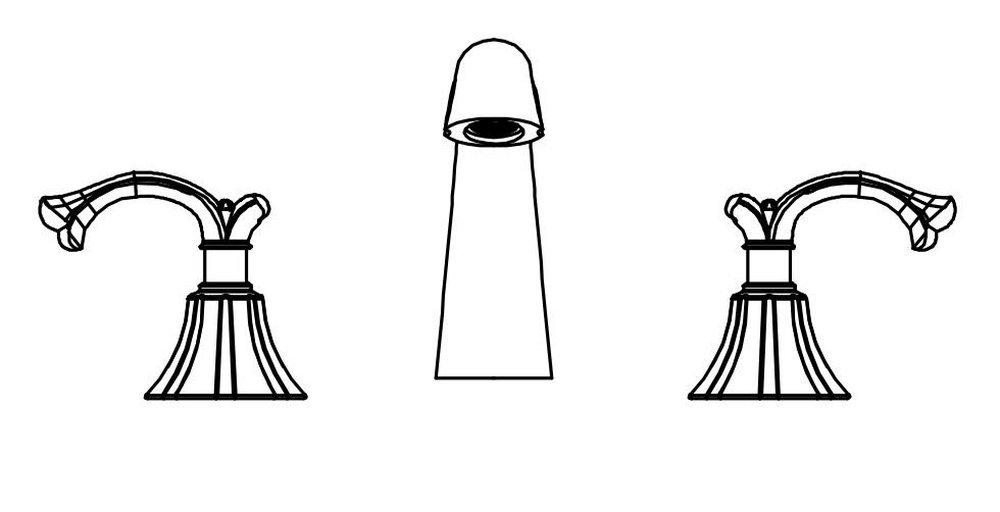 Altmans Products German Bronze Widespread Bathroom Sink Faucet with Double Lever Handle 