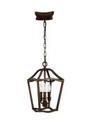Feiss Painted Aged Brass 3-Light Foyer 