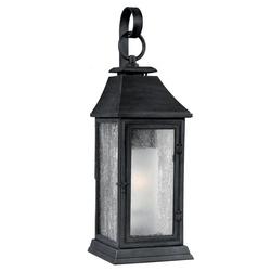 19-1/8 in. 75W 1-Light Medium E-26 Outdoor Wall Sconce in Dark Weathered Zinc