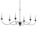 Murray Feiss Industries Chalk Washed/Beachwood 18-1/2 in. 60W 6-Light Candelabra E-12 Chandelier 